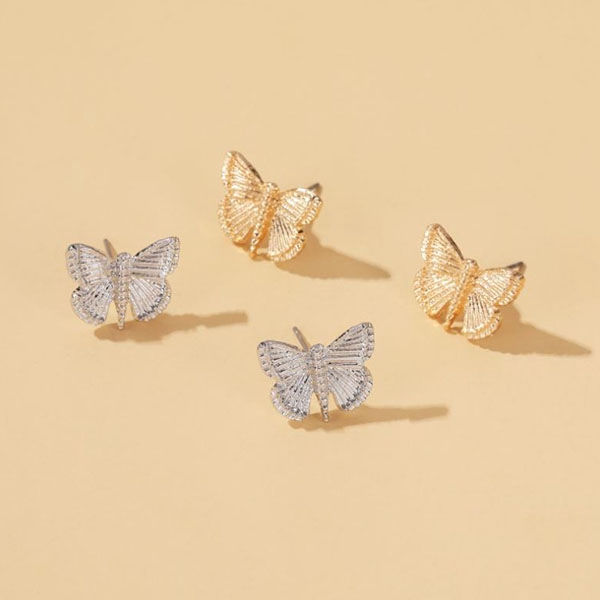 anting kupu-kupu retro simple butterfly earrings (2J3) jan232