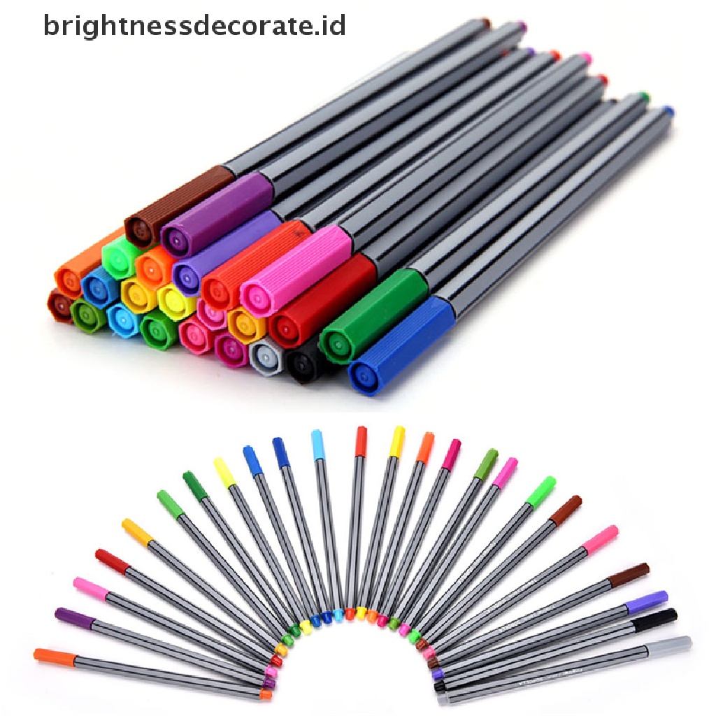 24pcs / Set Pena Fineliner Ukuran 0.4mm