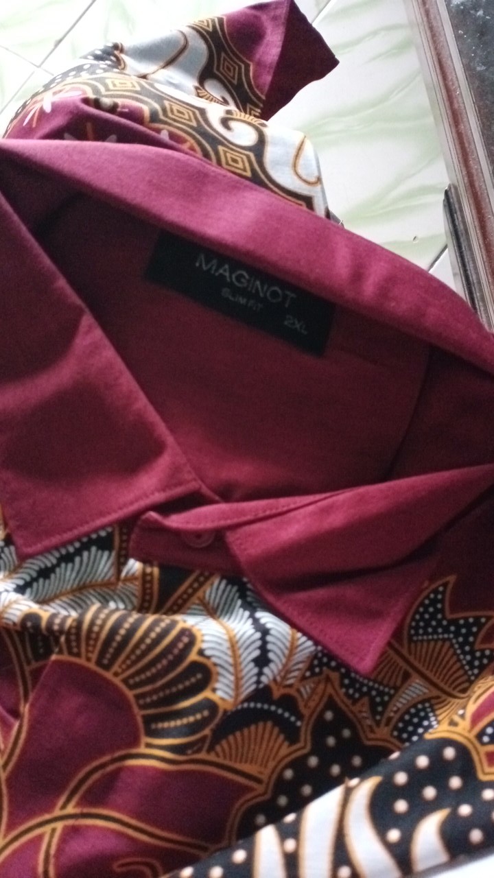 Maginot Kemeja Batik 2.0 Kripala-ss Lengan Pendek Pria + Free Masker