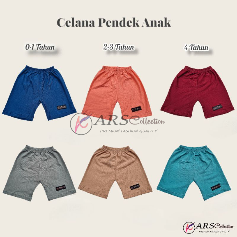 3 PCS Celana Pendek Bayi Motif Polos Harga Grosir