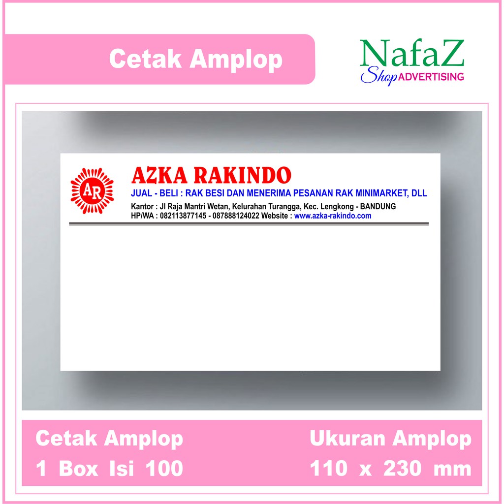 

Cetak Amplop