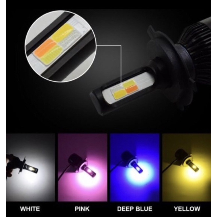 Lampu Led Mobil Foglamp Led Mobil H8 H9 H11 4 Warna Fitur Kedip
