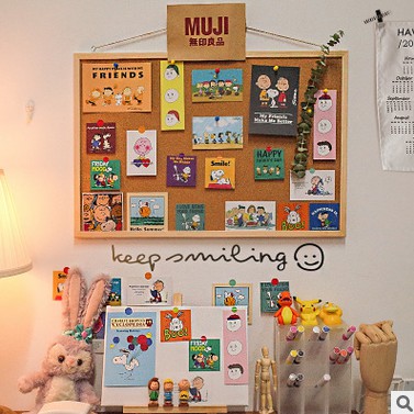 Message board /wind wooden cork board - pin board - papan tempel kayu