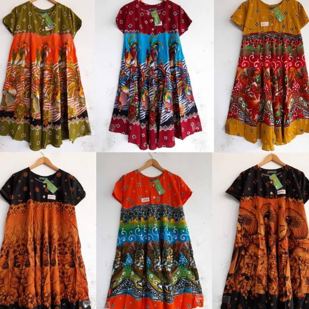 DASTER BATIK KENCANA UNGU / DASTER PAYUNG / DASTER KLOK / DASTER JUMBO - Pink