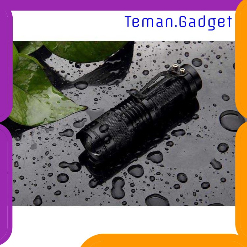 TG-IE184 TaffLED Senter LED 2000 Lumens Waterproof + Charger + Box Pocketman P1