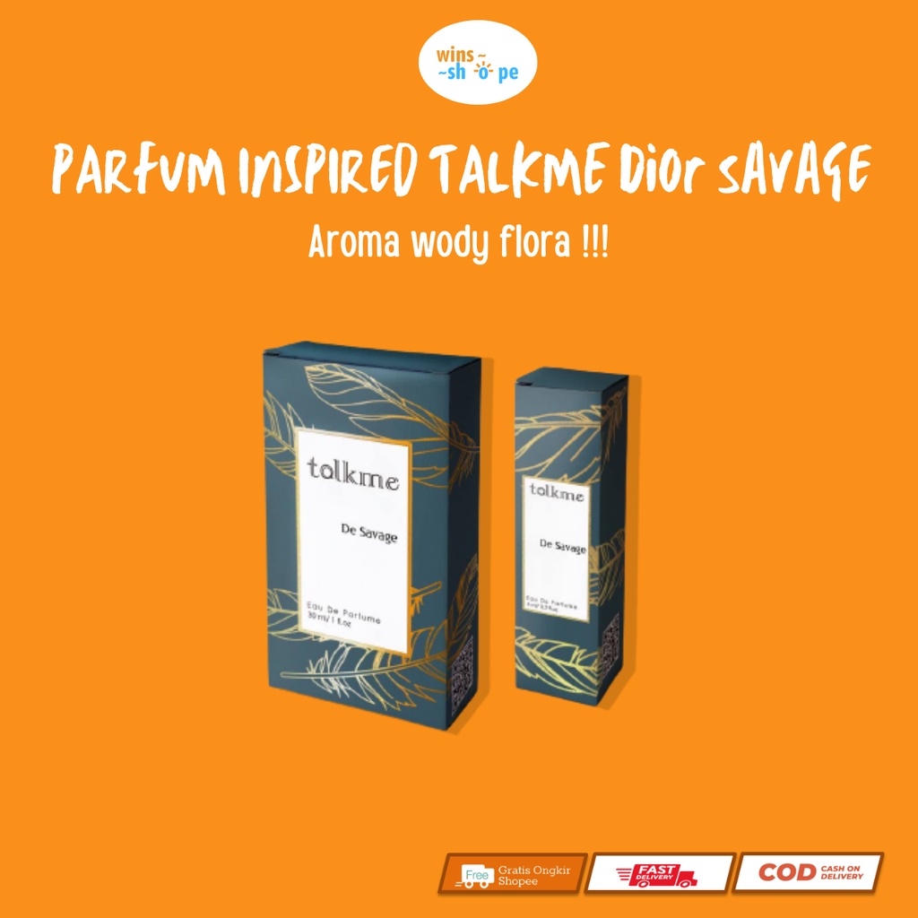 INSPIRED PARFUM TALKME DE SAVAGE SPRAY 30ml BPOM EDP cewe cowo tahan lama 12 jam