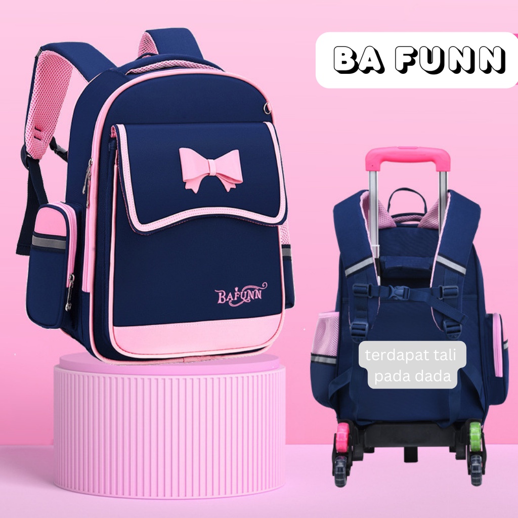 Tas Ransel Anak Trolley Karakter Tas Troli Anak Sekolah Dorong Koper Tas Sekolah Troller Anak Perempuan Laki-Laki Trolly Spiderman Karakter Unicorn Tas Import Trolley Roda 3