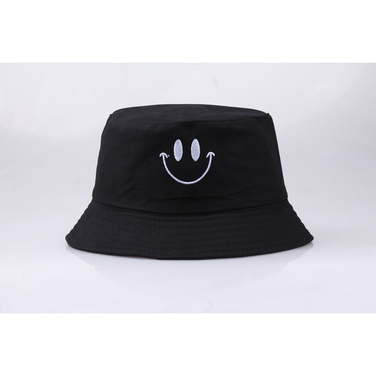 BHSS bucket hat import smile simple bordir topi summer fisherman korea kpop idol