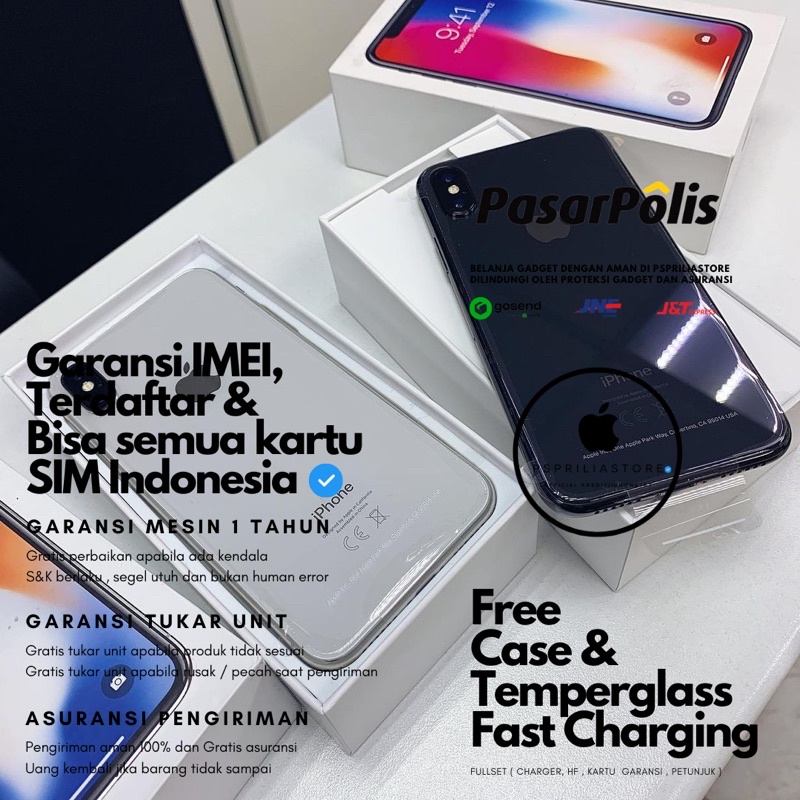 Jual iPhone X - 64GB 256GB - Like New - JAMINAN ORI Garansi 1 TAHUN Indonesia|Shopee Indonesia