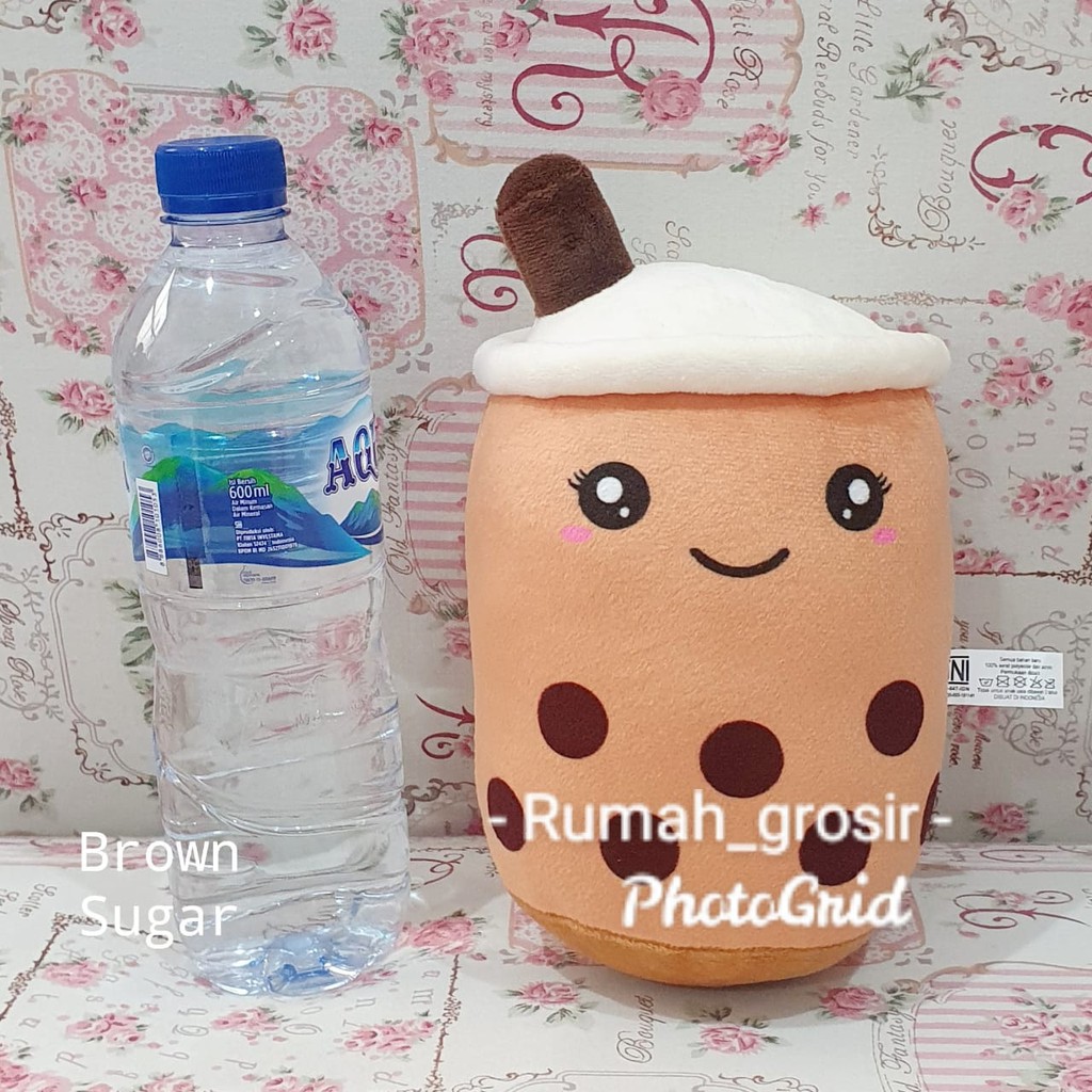 Boneka Boba Bubble Milk Tea Brown Sugar Ukuran Kecil