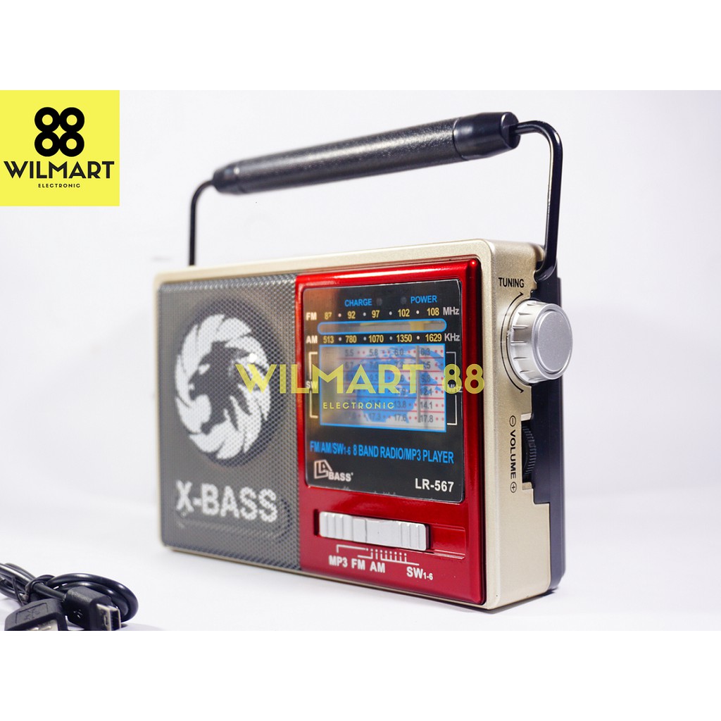 [✅COD] Portable Radio - LaBass LR-567 [Senter |USB/TF Player| Baterai Isi Ulang | Kualitas Terbaik]