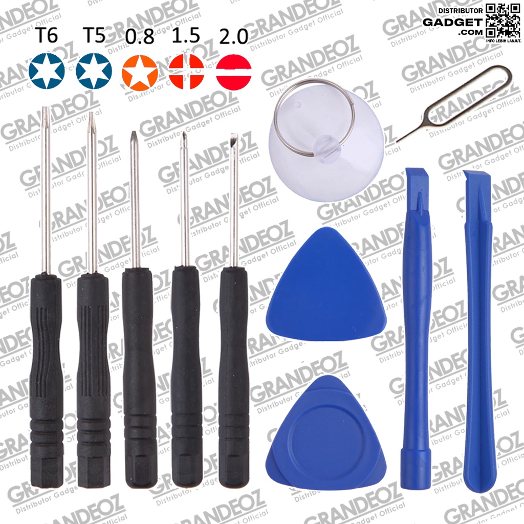 Set Obeng 11 in 1 Peralatan Reparasi Smartphone Repair Tools 5 Bintang Titik HP iPhone Android Trox 