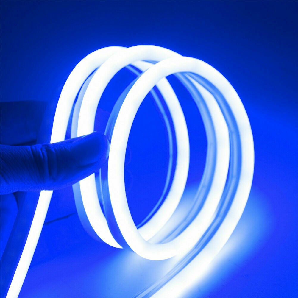 Lampu LED Neon Flex Flexible Sign Strip Waterproof IP65 Lights Silicone Tube Blue Biru