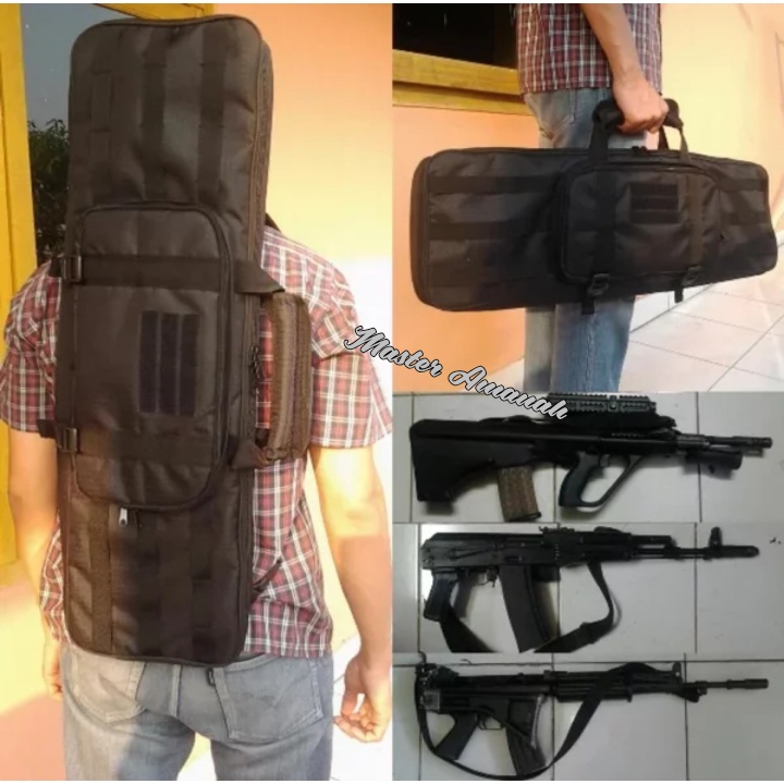 GUN BAG PANJANG 80 CM/ TAS AIRSOFT/ TAS SENJATA PANJANG 80 CM / TAS SENAPAN LARAS PANJANG ISI 2 UNIT