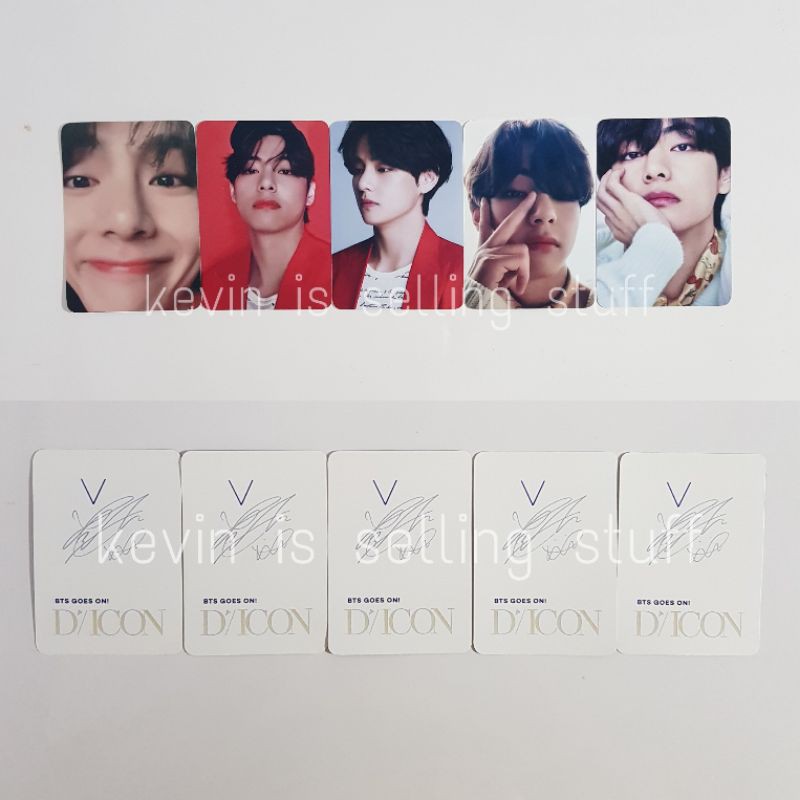 Unofficial BTS Photocard PC V Kim Taehyung Dicon 2021 Volume 10th