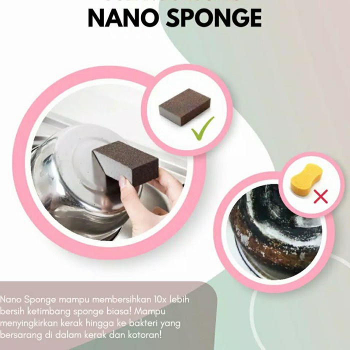 Magic Spons Nano Sponge Pembersih Kerak Noda Panci Wajan Piring