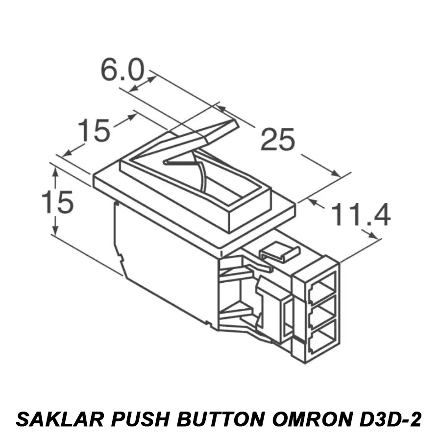 Omron D3D-2 - Saklar Push Button