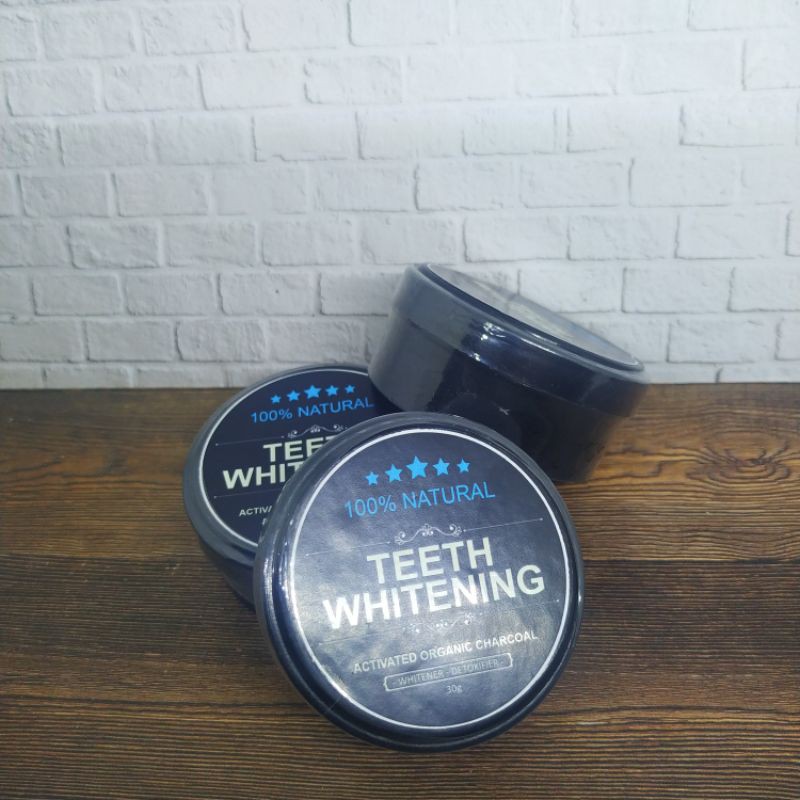 PEMUTIH GIGI/TEETH WHITENING ACTIVED CHARCOAL POWDER ORIGINAL