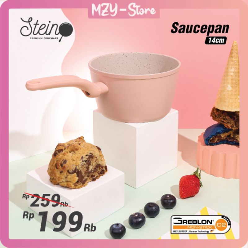 Stein Saucepan (14 Cm /16 Cm) Steincookware Sauce Pan 14 Saucepan 16 cm Violet Blue Pink  Stein Original