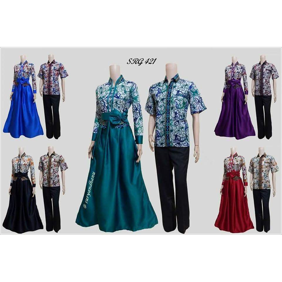 GROSIR SOLO - Batik Couple  Gamis SRG 421