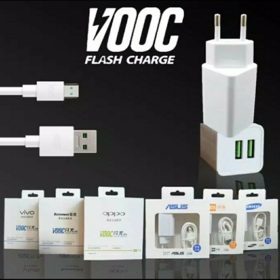 Charger VOOC Fast Charging Adaptor 2A Dual Port Usb - SC