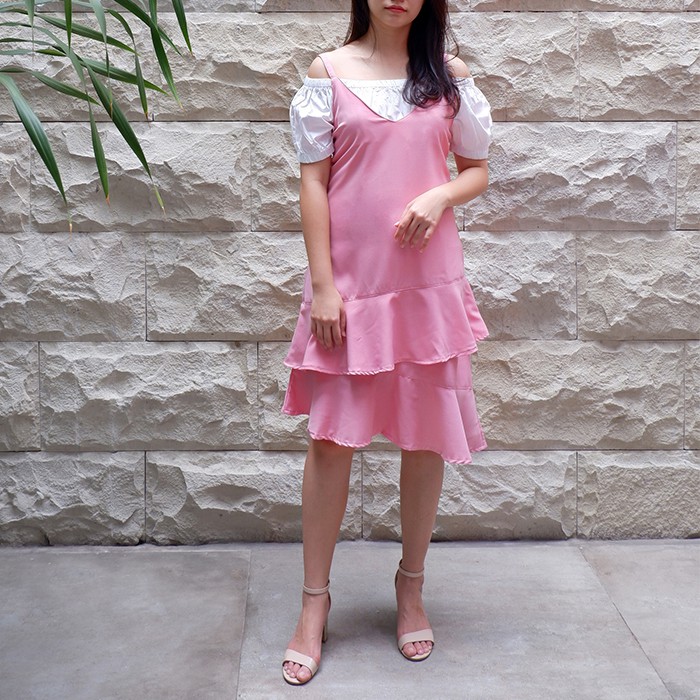 Catalya Dress - Pink Tiered Dress