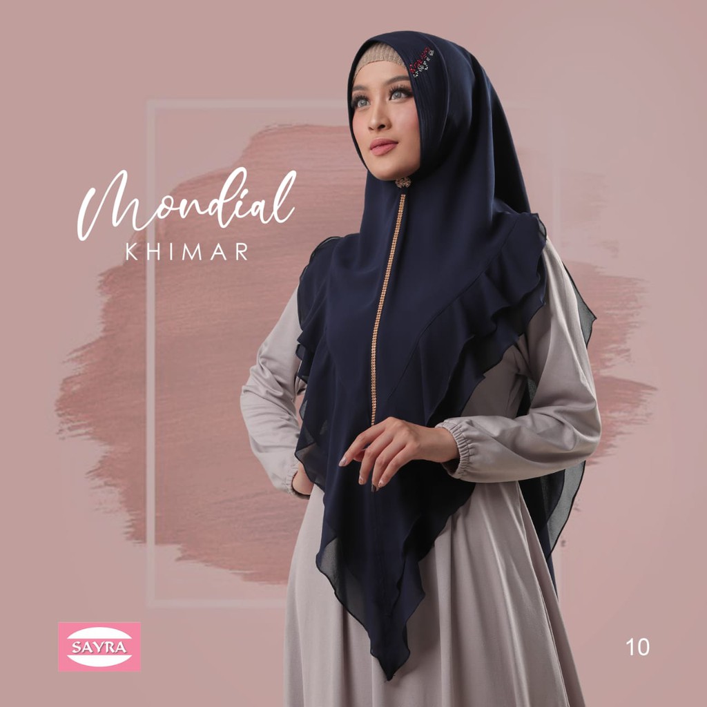 Jilbab Khimar Mondial Ori Sayra SAYRA1-10. NAVY