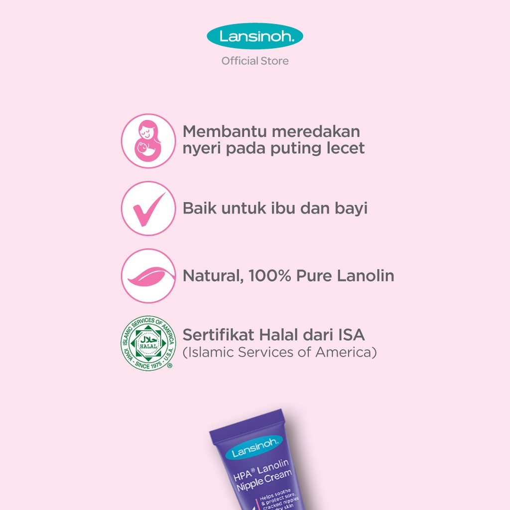 LANSINOH HPA Lanolin For Sore Nipples &amp; Cracked Skin 10Ml - Nipple Cream