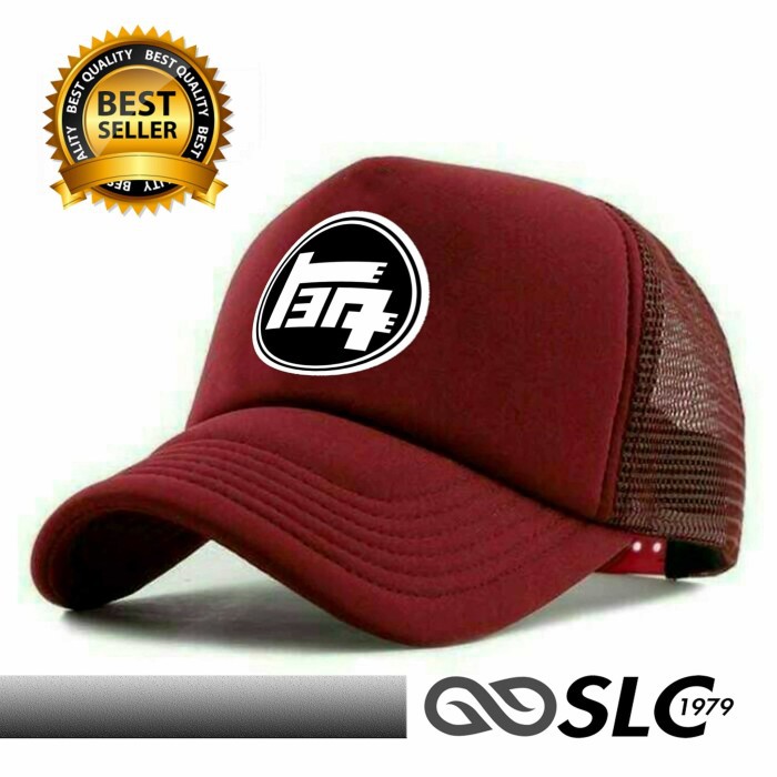 Topi Pria Outdoor Original Topi Distro Wanita Baseball Jaring Ola TV903 Topi Jaring Trucker Merah M