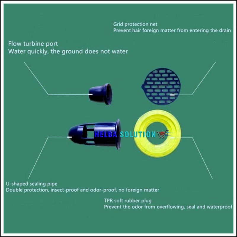 Saringan Lubang DRAINASE Kamar Mandi Floor Drain Odour Trap FILTER Saluran Lubang Air Got Saringan Pembuangan Air Pencegah Kecoa Serangga Anti Bau