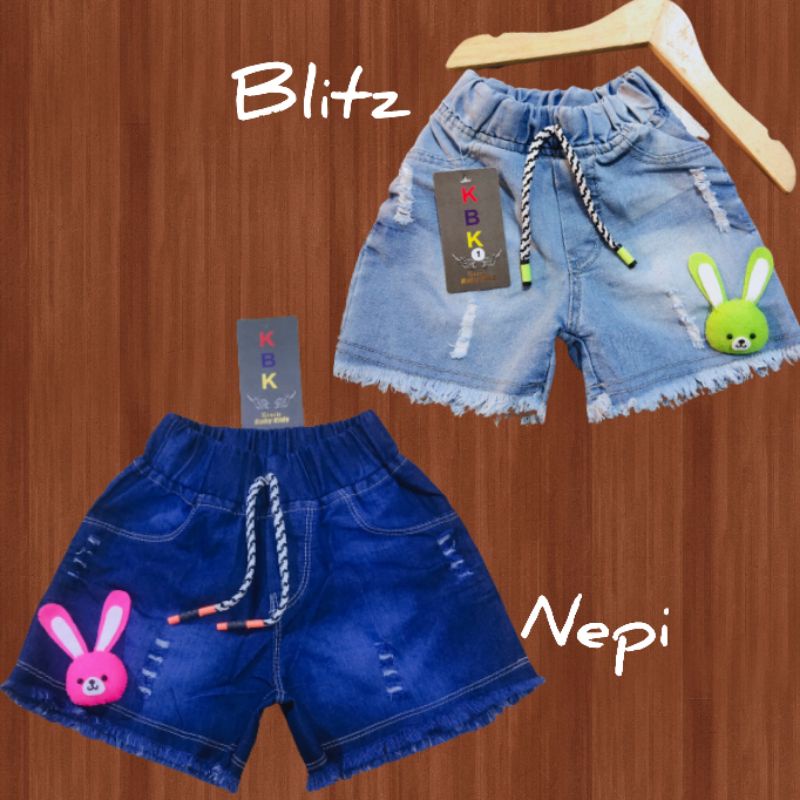 Celana Jeans Pendek//Hotpant Anak Usia 5-8tahun