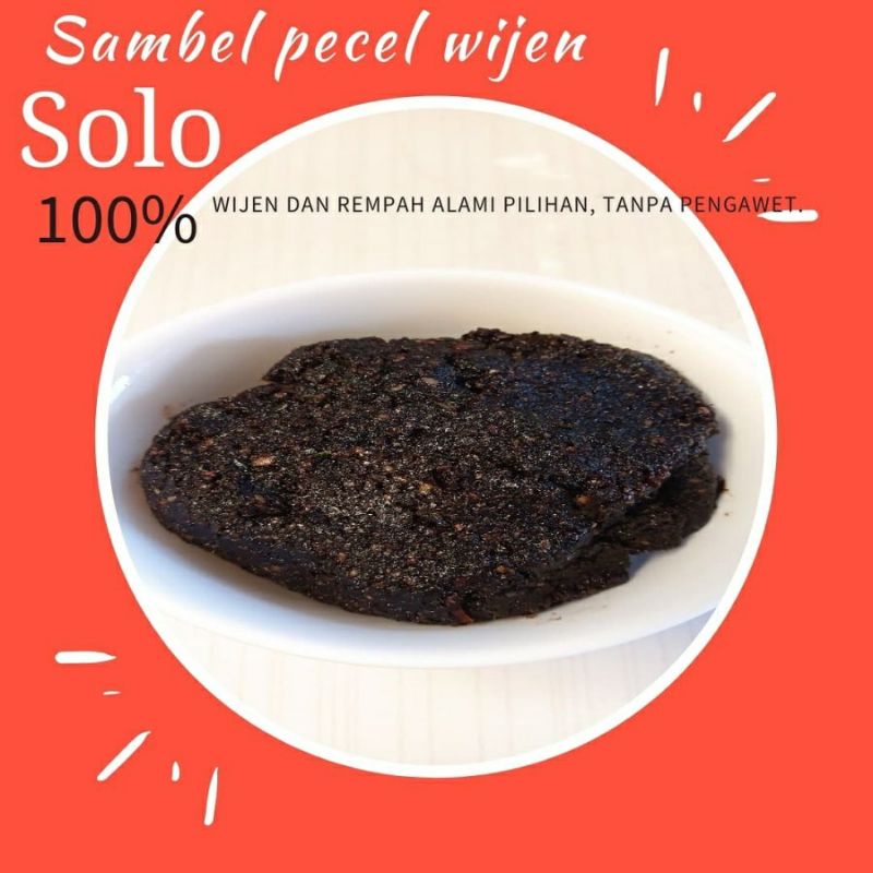 

Sambal Pecel Solo Sambal Pecel Ndeso Sambal Wijen 250 gram