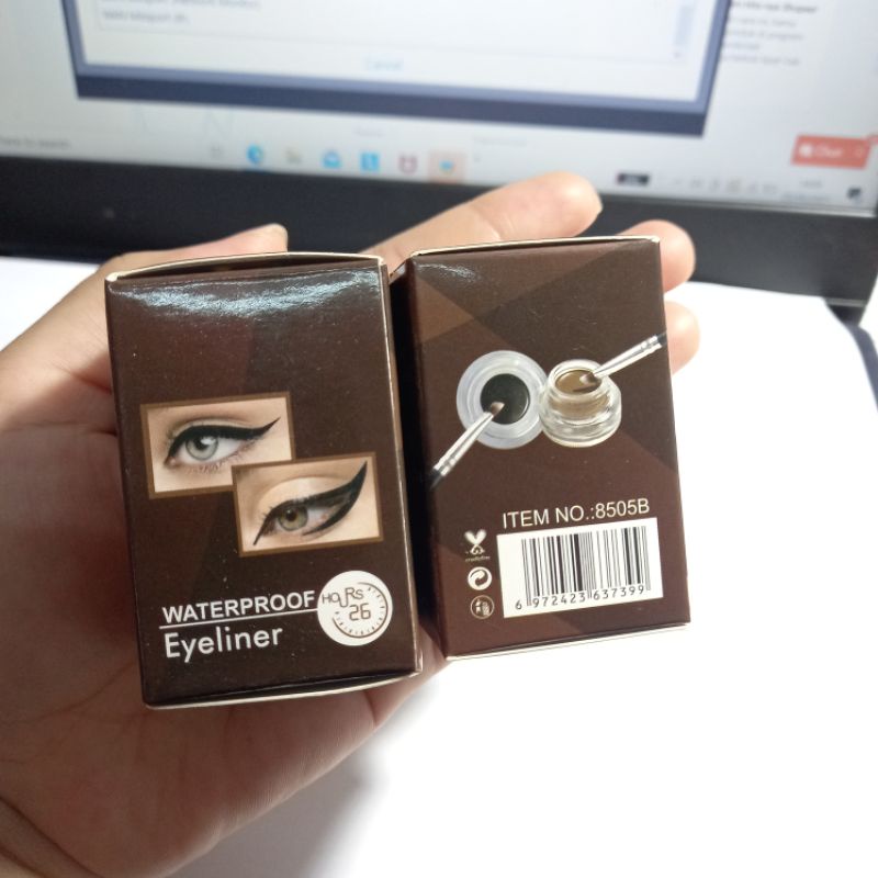 BEST SELLER EYEBROW | GEL EYELINER WATERPROOF 1SET WARNA BROWN + BLACK IMAN