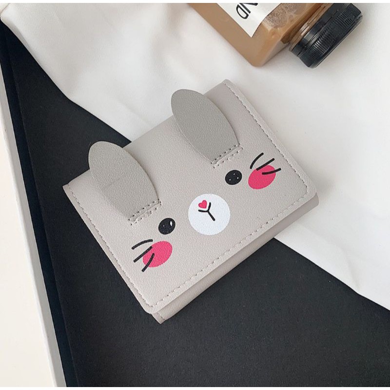 Dompet Lipat Wanita Q33/ Dompet Wanita Mini Motif Kucing