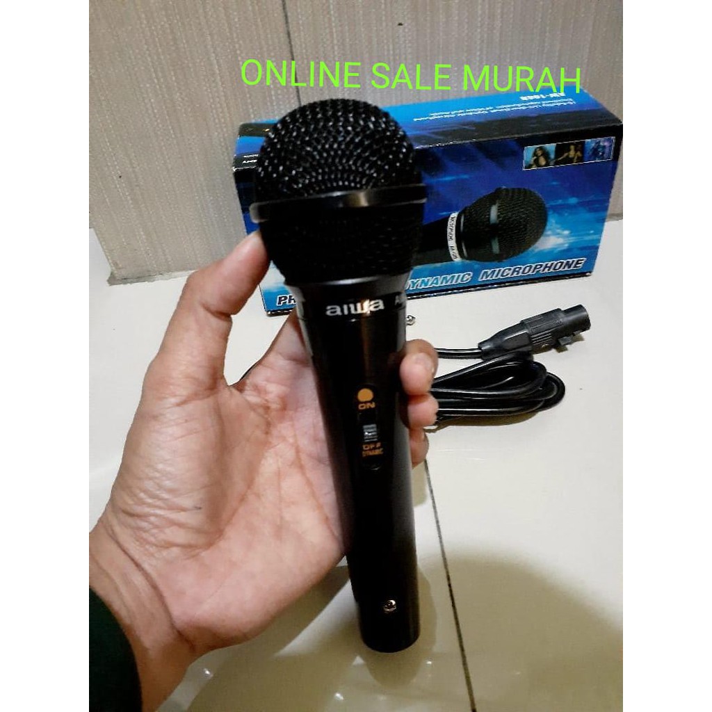 G207 Aiwa mic kabel dynamic mik cable Microphone karaoke vocal vokal audio sound system audio pengeras suara pro profesional Legendary legendaris mikrophone ktv live G207   BISA DIGUNAKAN SEGALA JENIS AUDIO SOUND  Mic tidak menggunakan baterai Langsung ny