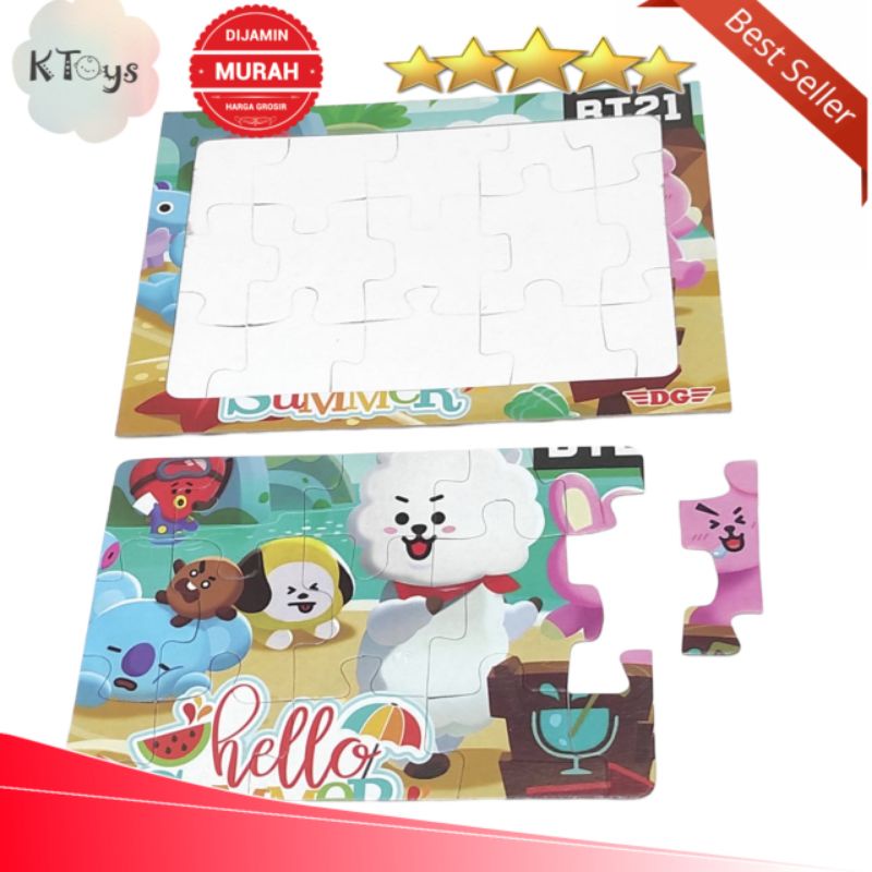 mini puzzle jigsaw 2D banyak motif mengasah otak anak murah meriah grosir