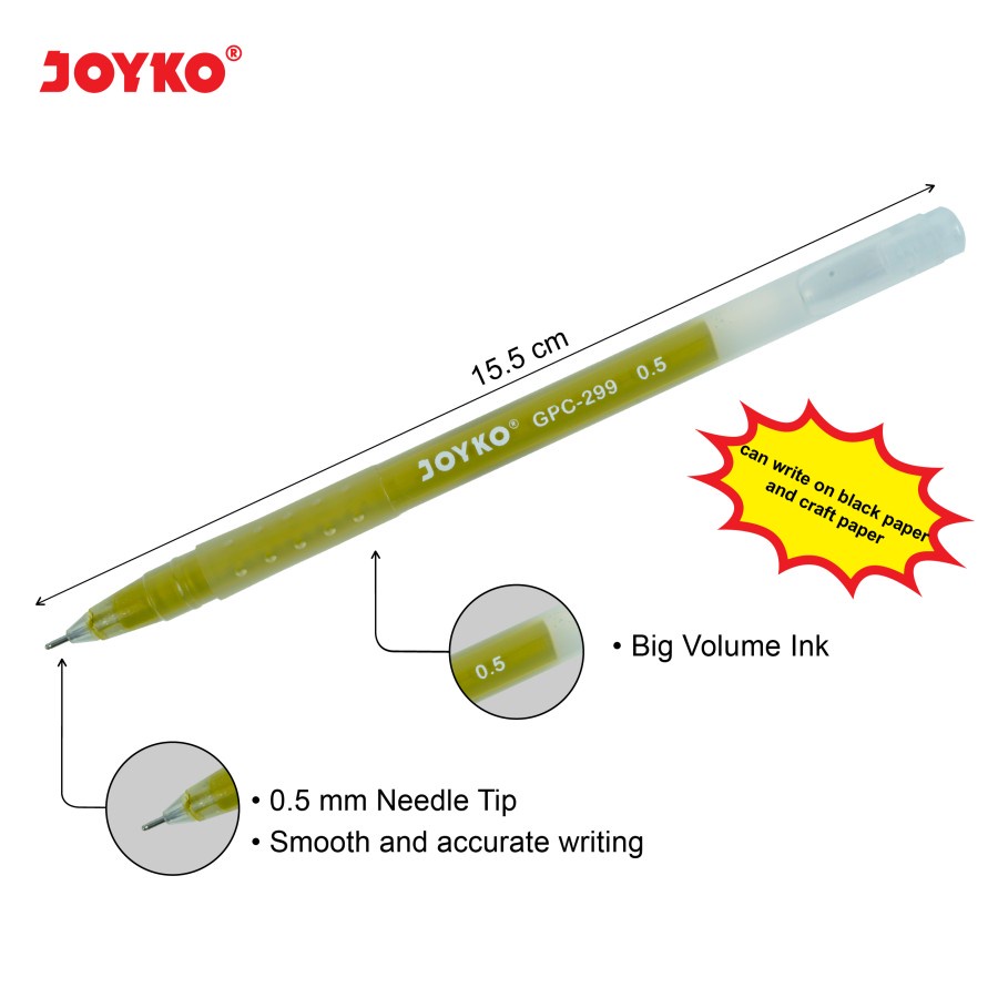 

HJK Gel Pen / Pulpen Gel 10 Warna JOYKO GPC-299