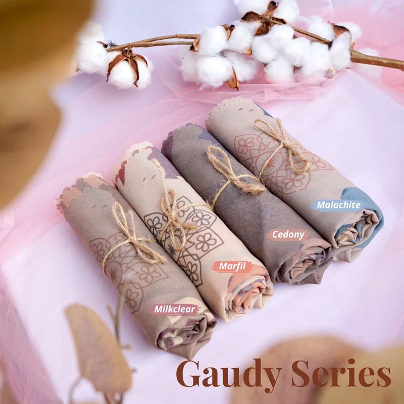 Gaudy Series / PolyCotton Premium / Segiempat Motif / Hijab murah / fashion Muslimah