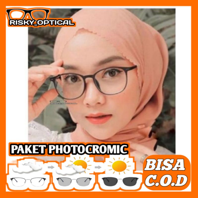 kacamata minus antiradiasi//kacamata photocromic//kacamata 21301