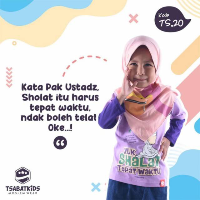 KAOS ANAK MUSLIM PEREMPUAM TSABAT KIDS