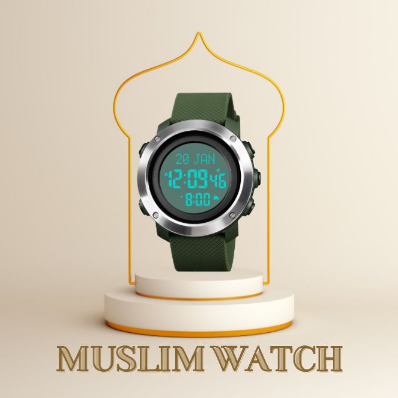 NUHA JAM TANGAN MUSLIM ADZAN KIBLAT ARMY