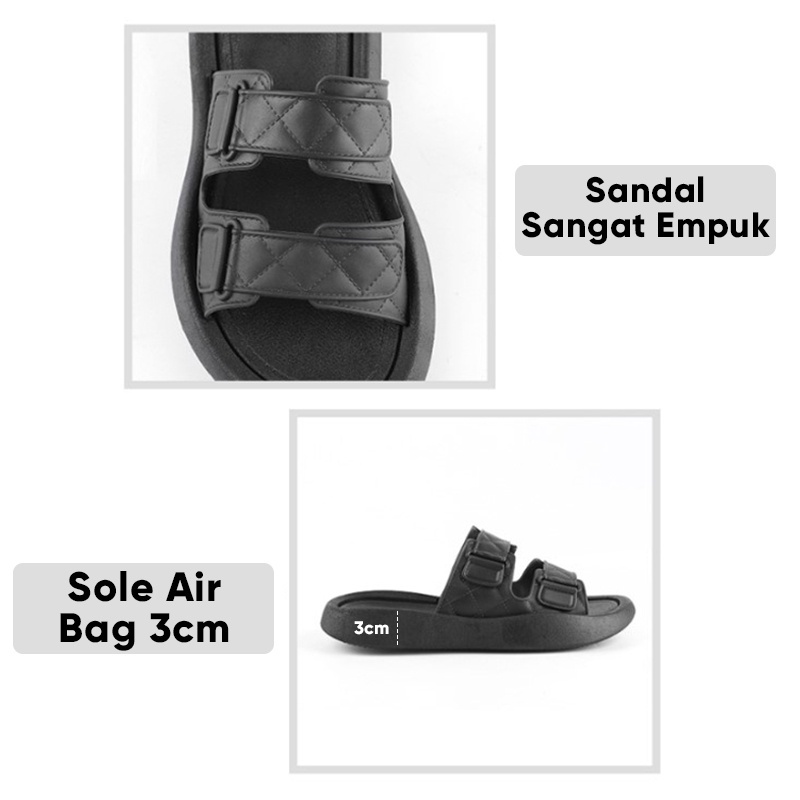 Lazy Bear Sandal Rumah Slip On H16 Sendal Slipper Cantik Wanita Empuk Comfy Anti Slip