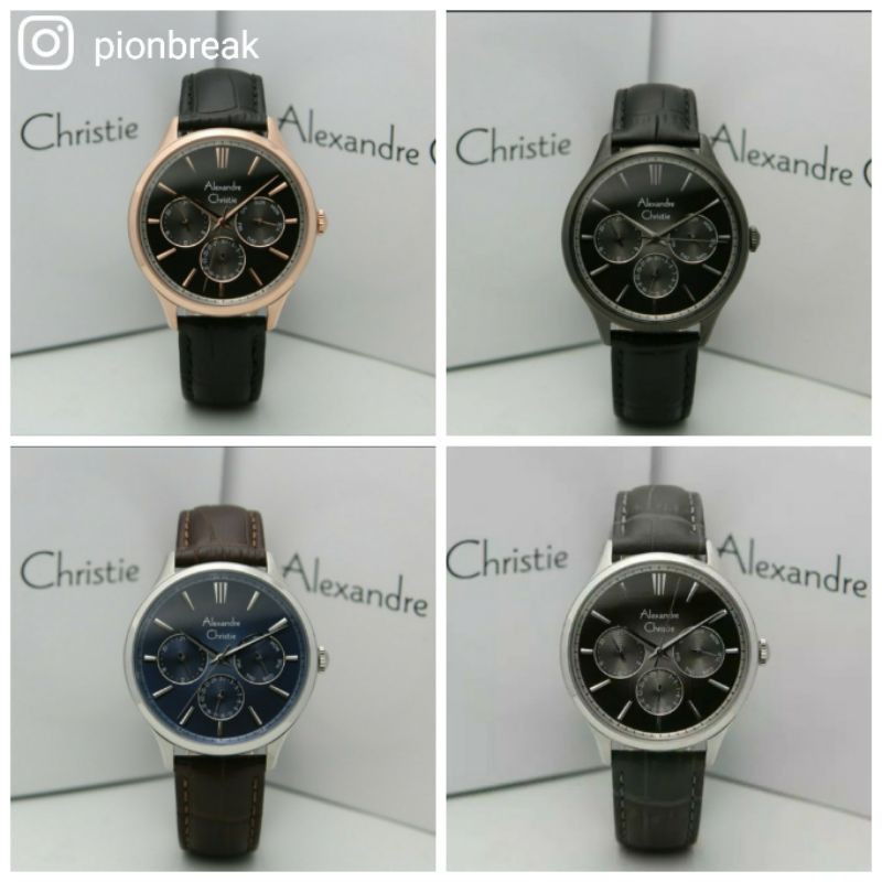 Jamtangan Alexandre Christie Pria chrono AC 6569 | AC6569 kulit original
