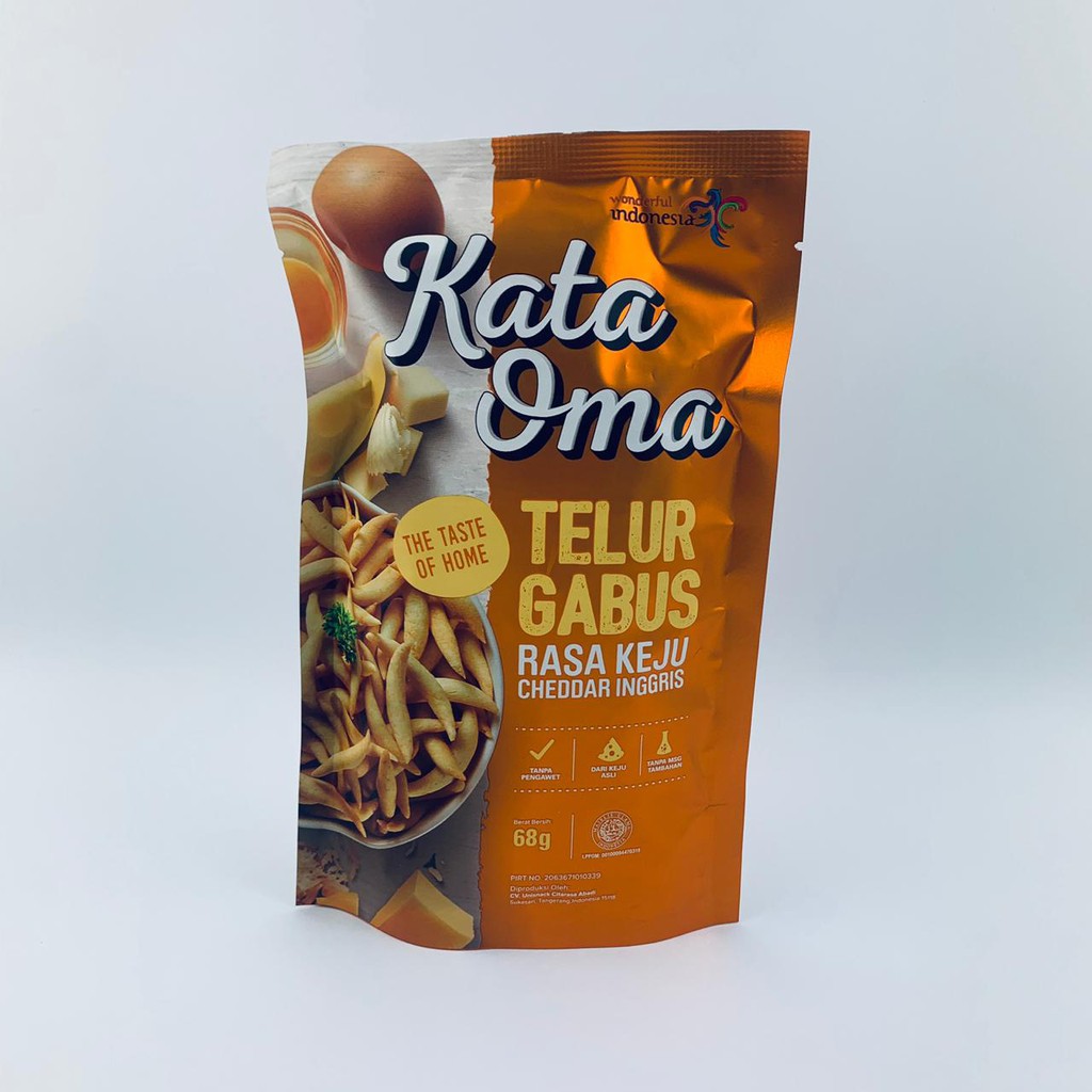 Kata Oma  Telur Gabus/ Telur Gabus Rasa Keju Cheddar Inggris /68g