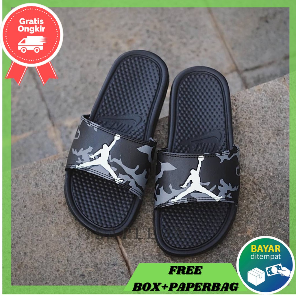 Sandal Selop -  Sendal Nike Jordan Army - Sendal Slide Size 39-44 - Free Box+Paperbag