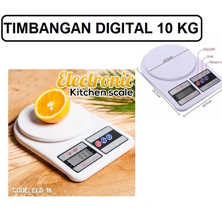 Timbangan dapur digital max 10kg (free 2 baterai)