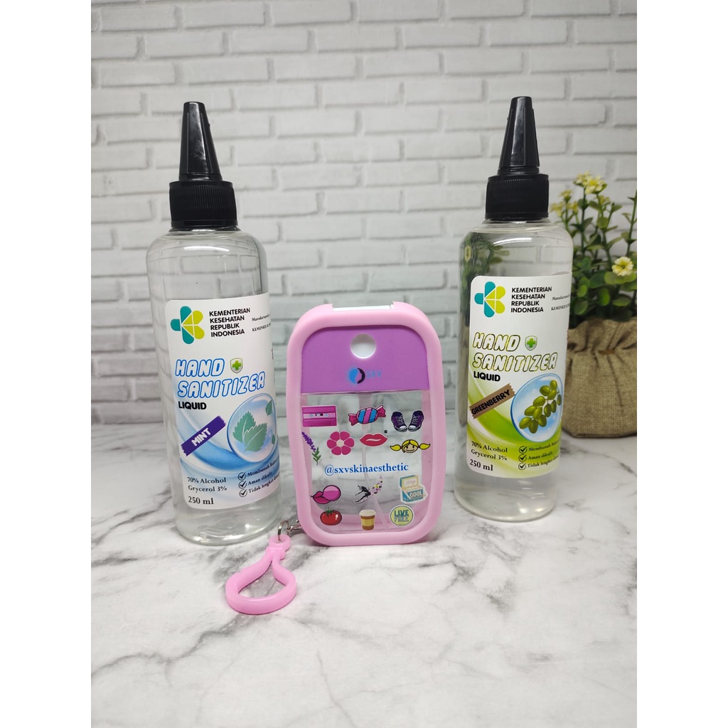 Hand Sanitizer Bundling Package SXV - Hand Sanitizer dan Refill 250ml Wangi Mint Purple Series