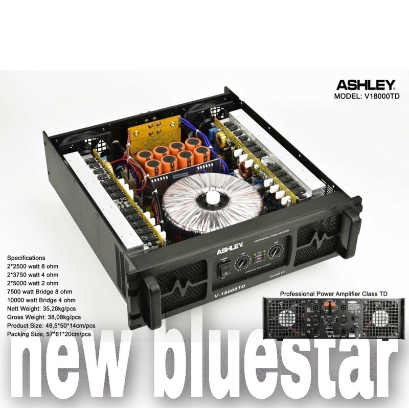 Power Ashley V 18000 TD Original Amplfier Ashley V18000TD Class TD