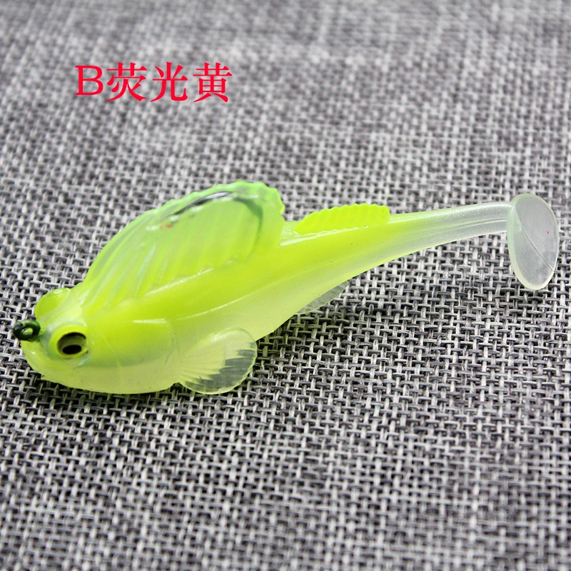 1Pc Umpan Pancing Lembut Ukuran 8cm 14g Soft Fishing Lure Ikan Bass Wobbler Kail Memancing Tackle