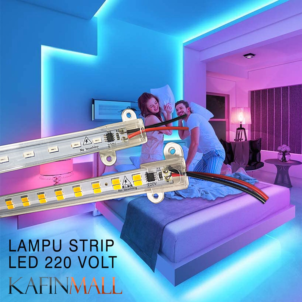 LAMPU LED STRIP Tube Light AC220V  TUBE BAR LAMP 100CM Dekorasi Rumah